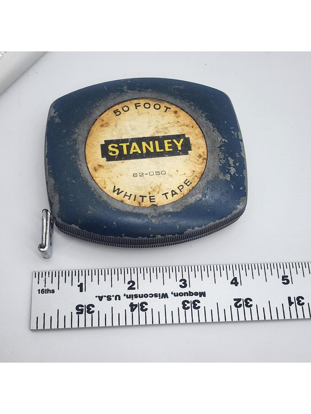 Vintage Stanley 50 Foot White Tape Measure 82-030 Made in USA